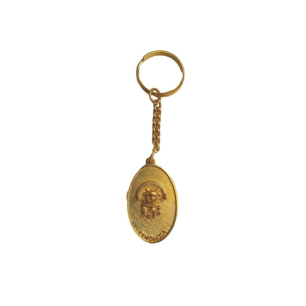 Colombia Inka Auto Keychain Bag Purse Vensoro Precolombiano Gold Tone